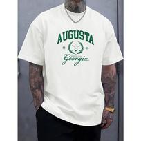 European sizes 'AUGUSTA' Men'S Casual Fashion Short-Sleeve T-Shirt with Print Design, Featuring a Comfortable And Breathable Ribbed Round Neck S balta