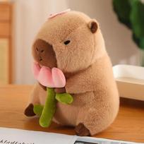 Capibara pliušinis žaislas modeliavimas Capibara Cosplay Vienaragis Dinozaurų Suknelė Boba Duona Vaisiai Maistas Dekoras Paukščiai burbulais įdaryti gyvūnai about 30cm