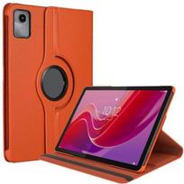 Case for Lenovo Tab M11, 360° Rotating Multi-Angle Shockproof Leather Effect Orange oranžinė