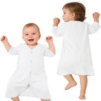 Kūdikių Berniukų Mergaičių Medicininis Chalatas Ilgomis Rankovėmis Su Spaudėmis Priekyje Ligoninei Ar Namams Pediatriniam Pacientui 0-3 Months dramblio kaulas