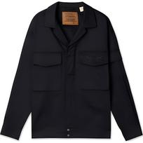 Levis Solid Color Simple Comfortable Casual Single Button Long Sleeve Jacket Men Jackets Black 0017Z-0000 S