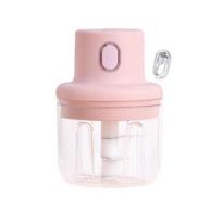 Electric Garlic Masher Mini Wireless Food Chopper USB Rechargeable Vegetable Cutter Portable Food Processor for Chili Spice Meat Nuts One-Touch L