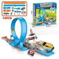 Speed Stunt Double Car Wheels Model Toys For Kids Racing Track Diy Assembled Rail Kits Educational Interactive Boy Children Toys