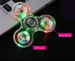 Crystal Clear Gyro Fidget Gyro With Light Glow Dazzling Luminous Finger Between Children'S Toys New Strange Toys