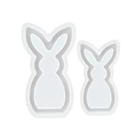 Hollow Easter Hare Silicone Molds Food Safe Silicone Baking Mould for Resin Casting Candle Soap Tealight Candle Holder Small