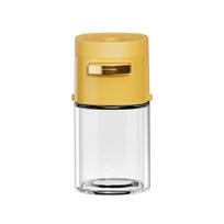 Glass Salt Dispenser with Portion Control Press-Type Shaker for Precise Salt Spice Dispensing 180ml Easy-Fill Wide Mouth Condiment Bottle for geltona