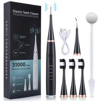 Electric Sonic Dental Scaler Plaque Tartar Calculus Remover Tooth Stains Tools juoda