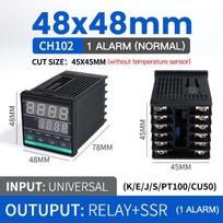 Digital PID Temperature Controller CH402 CH102 CH702 CH902 Relay/SSR Dual Output Thermostat Thermoregulator 85-265vac 0-400℃ CH102 with 1 alarm