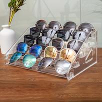 Transparent Acrylic 7-Tier Eyeglass Display Stand, 1pc | Modern Eyewear Showcase, Men's Fashionable Organizer, Father's Day Gift