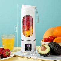 Portable Cordless USB Rechargeable Electric Juicer Cup Blender with Digital Display for Fruit Milkshake Making Home Outdoor Use balta