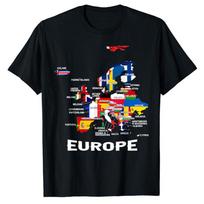 Europos vėliava, Europos vėliavos, Europos žemėlapis, Europos žemėlapiai Politinis marškinėlis Geografijos mėgėjų apranga Humoras Juokingas kelionės marškinėlis Dovana S įvairiaspalvis