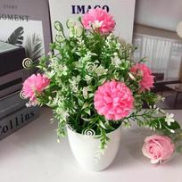 Faux Hydrangea Bonsai With Injection Molded Plastic And Silk Flowers For Living Room Decor rožinė