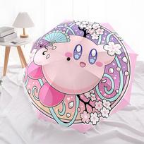 Cherry Blossom Kirb Umbrella: Automatic Opening/Closing, Foldable Design, 8 Bone Frame, Outdoor Use, Festival Gift for Fans and Travelers010