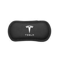 1Pcs Car Knee Pad Leather Leg Hand Support Soft Cushion For Tesla Model 3 Model S Model X Model Y Cybertruck Roadster SpaceX juoda