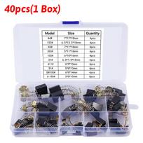 80/40pcs Electric Motor Carbon Brushes Set Assorted Kit for Angle Grinder Drill Electric Hammer Power Tools Replacement Parts