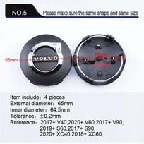For Volvo XC60 XC90 V40 S40 S80L S60 S90 XC40 V60 V90 Accessories Car Wheel Center Hub Cap Caps Emblem logo 63mm 65mm 4Pcs