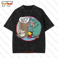 Tributo Supergulp Trasmissione Cult Cartoni Fumetti Anni Vintage Oversized TShirt TVMB S