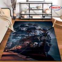 Pirate Ship Themed Rug for Living Room carpet for home sofa bedroom, gift mat for friends 40cm x 60cm