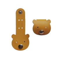 Durable Leather Cable Ties Reusable Soft Cable Organizer Elastic Tie Cute Cable Straps Data Cable Storage geltona