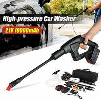 21V Spray Guns Car Washer 10000mAh Li-ion Battery 5m/16.4ft Garden Car Cleaning Tools Black Cordless Portable High Pressure Car Washer Set A