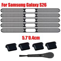 1 rinkinys Samsung Galaxy S26 Ultra Metaliniams Atspariems Dulkėms Tinklelio Lipdukams, Anti-Dust Tinklelio Dulkių Kamšteliams su Valymo Šepetėliu Galaxy S26 Plus