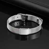 Vnox Custom Name Bracelets Gift for Him Dad, Adjustable Waterproof Stainless Steel Mesh Band Bracelets, Mens Fashion Wristband
