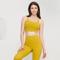 Moterų „Camisole“ belaidė liemenėlė „push Up“ apatiniai Patogi liemenėlė vasaros sportinė jogos liemenė 4 geltona