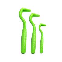 3pcs/set Pet Tick Remover Hook Plastic Flea Pull Tweezer Removal Tick Gadget Cleaning Accessaries for Dogs Cats Human žalia
