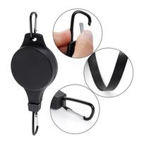 Ištraukiamas sodo kablys krepšeliams, paukščių narvams ir gėlių vazonams pakabinti – kūrybiškas namų kabinimo įrankis carabiner juoda