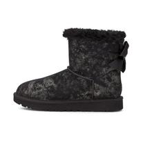 Ugg Mini Bailey Bow Glimmer Fleece Lined Snow Boots Women boots Black 1125795-BLK 37
