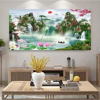 Krioklio Peizažo Drobės Tapyba Modernūs Plakatai ir Spaudas Kūrimas Galerija Namų Dekoravimas Sienų Menas Tapyba 20x40cm NoFrame