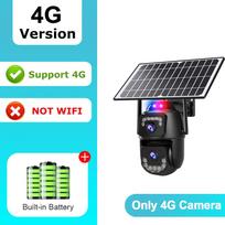 OKAM PRO AOV Solar Camera HD 10MP Dual Lens 4G Camera Mobile Tracking Night Vision Outdoor CCTV Two-way Intercom Light Alarm 4G Camera