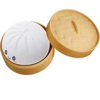 Baozi White Dumpling Squishes Stress Balls Fidget Sensory Toys Simulation Food Squishies Bun With Steamer Dough Ball Toys