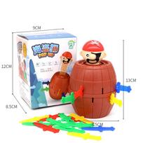 Funny New Pirate Barrel Toys Lucky Game Jumping Pirates Bucket Sword Stab Pop Up Tricky Toy Family Jokes For Child Kid Gift