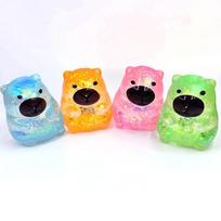 Capybara Cartoon Decompression Toy Soft Glitter Gummy Low Rebound Squishy Fidget Toy Stress Easing Tool For  Anxiety
