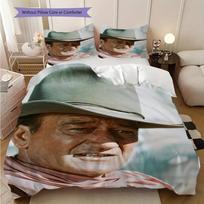 John Wayne's iconic cowboy hat bedding, duvet cover, pillowcase, home decoration, birthday gift (1 * duvet cover+2 * pillowcase, coreless) 135x200cm