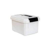 Medicine Storage Case Empty First Aid Box with Lockable Lid Adjustable Multi-compartment Tier Family Medication Organizer for Household Use Travel S