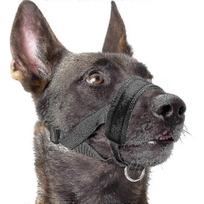 (L-Red)Nylon Soft Dog Muzzle, Anti-bit, Anti-bark, Anti-chew, Adjustable Ring (xl, Black)