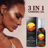 Body Self Tanning Drops, Sunless Tan Suntan Oil Body Face Self Tanner with Safe Use Design for Healthy Beautiful Skin and Glamour