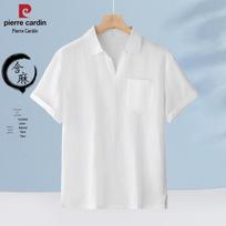 Pierre Cardin Men's Lyocell Linen Polo Shirt 2XL/185 balta