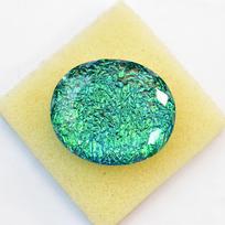 AUSTRALIAN 33x28mm Oval Cut CERTIFIED Lab-Created Monarch Opal Loose Gemstone 33.4 mm įvairiaspalvis