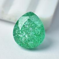 COLOMBIAN Green Emerald 9.2 Ct Stunning Quality Pear Cut Natural Certified Gems 12.6 mm approx. žalia