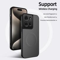 For Motorola G86 Power Carbon Fibre  Wireless Charging Phone Case for Moto G 86 G7 G84 G64 G34 G4 Lens Protection Cover Moto G86 Power