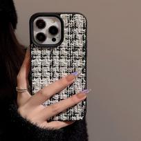 Woven Pattern Cloth Phone Case For For Iphone16 1 14 13 12 11 Pro Max Plus Soft Shockproof Bumper Cases Cover For iPhone15 Pro