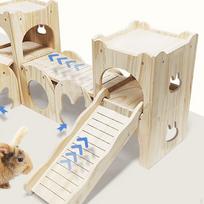 Ramp, Habitat Decoration for Small Animals, Climbing Activity, Wood