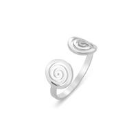 Dreamtimes Spiral Swirl Geometric Rings for Women Braided Wrap Style Stainless Steel Adjustable Thumb Open Ring Jewelry Gift