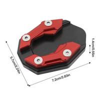 1pcs Aluminum Alloy Motorcycle Bike Kickstand Extender Foot Side Stand Extension Foot Pad Support Plate Motorbike Accessories raudona