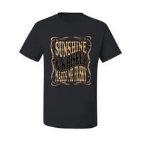 Sunshine & Whiskey Makes Me Frisky Men Graphic T- Shirt S