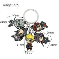 Demon Slayer Keychain Tanjirou Kamado Nezuko Tomioka Giyuu Kimetsu No Yaiba Cartoon Cosplay Pendant Keyrings Gifts