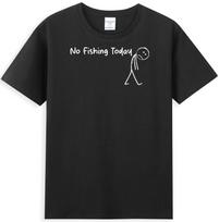 No Fishing Today Funny Sad Stick Figure Graphic Men's T- Shirt M